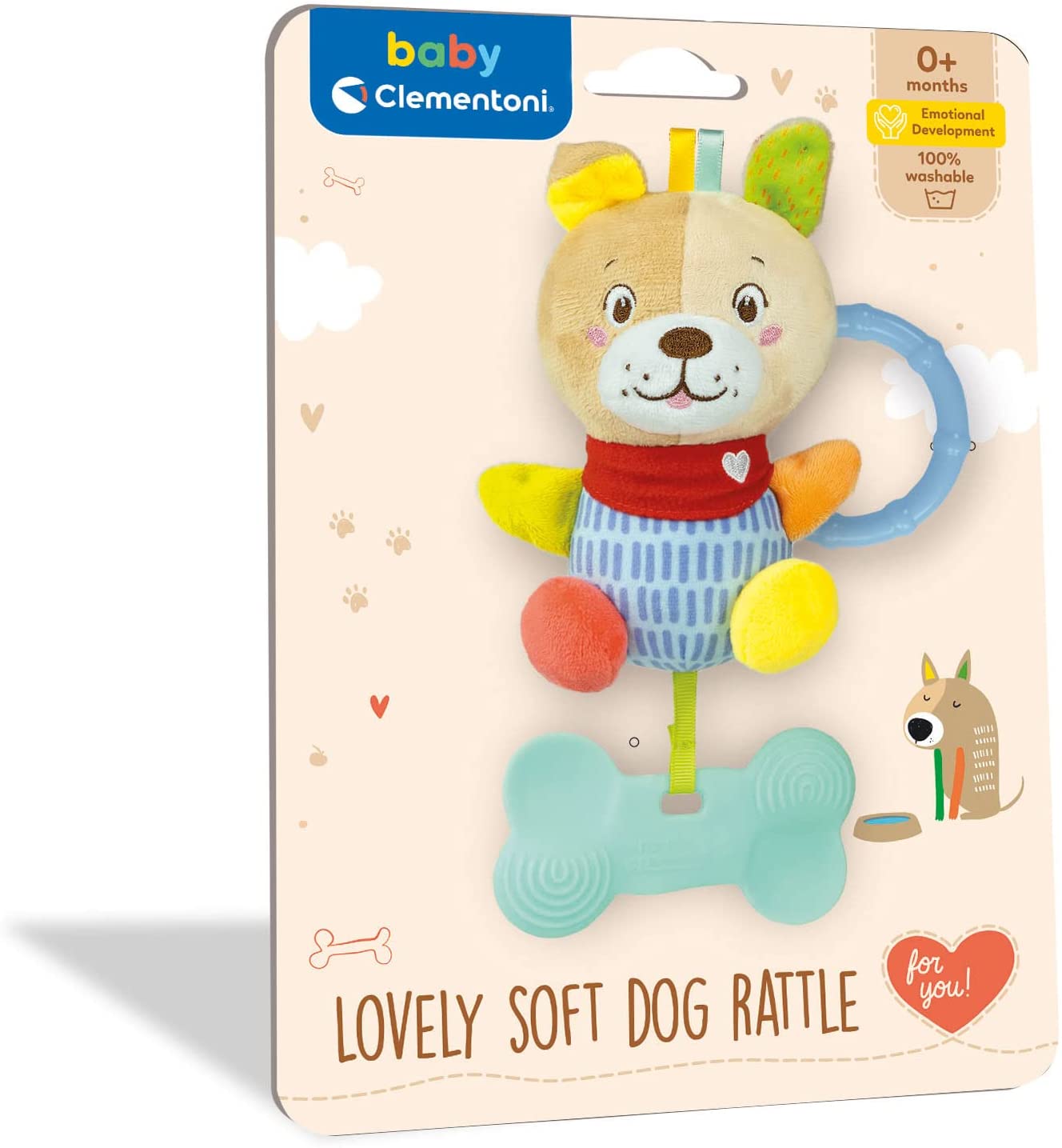 Sonaglino Cagnolino Lovley Soft Dog Rattle