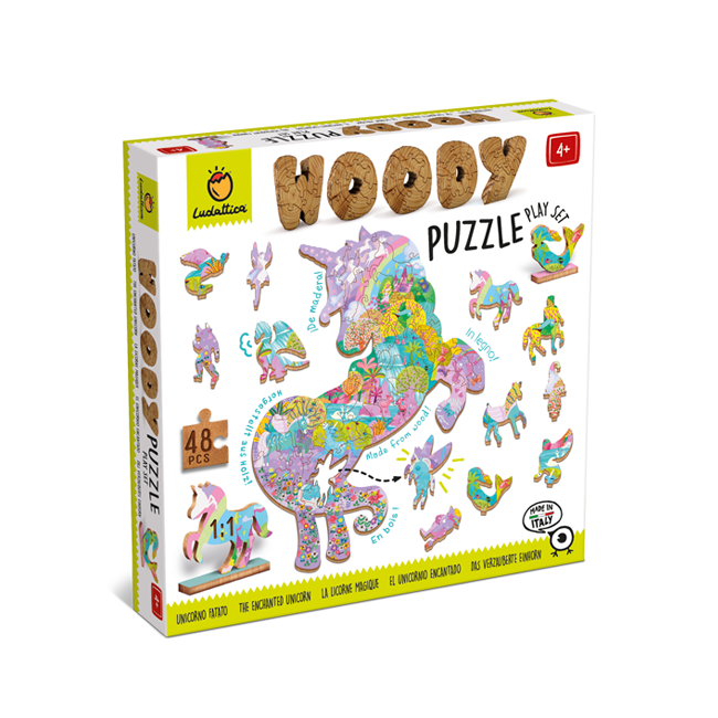 Ludattica - Woody Puzzle Unicorno - Clicca l'immagine per chiudere