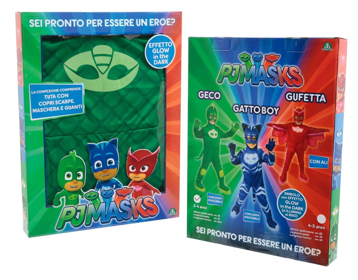 Pj Masks Costume Geco 4/5 anni