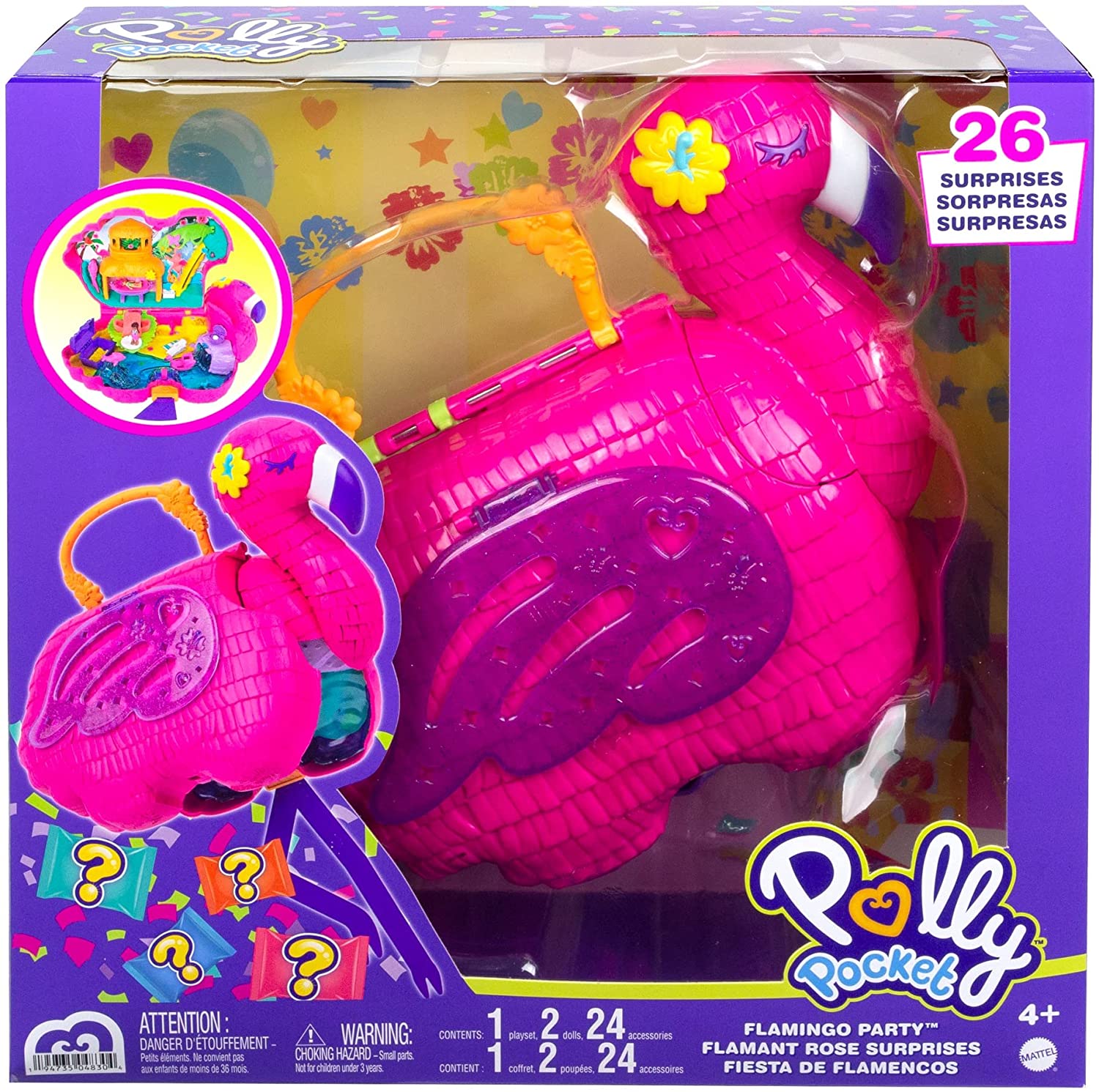 Polly Pocket Borsa Fenicottero Mega Party