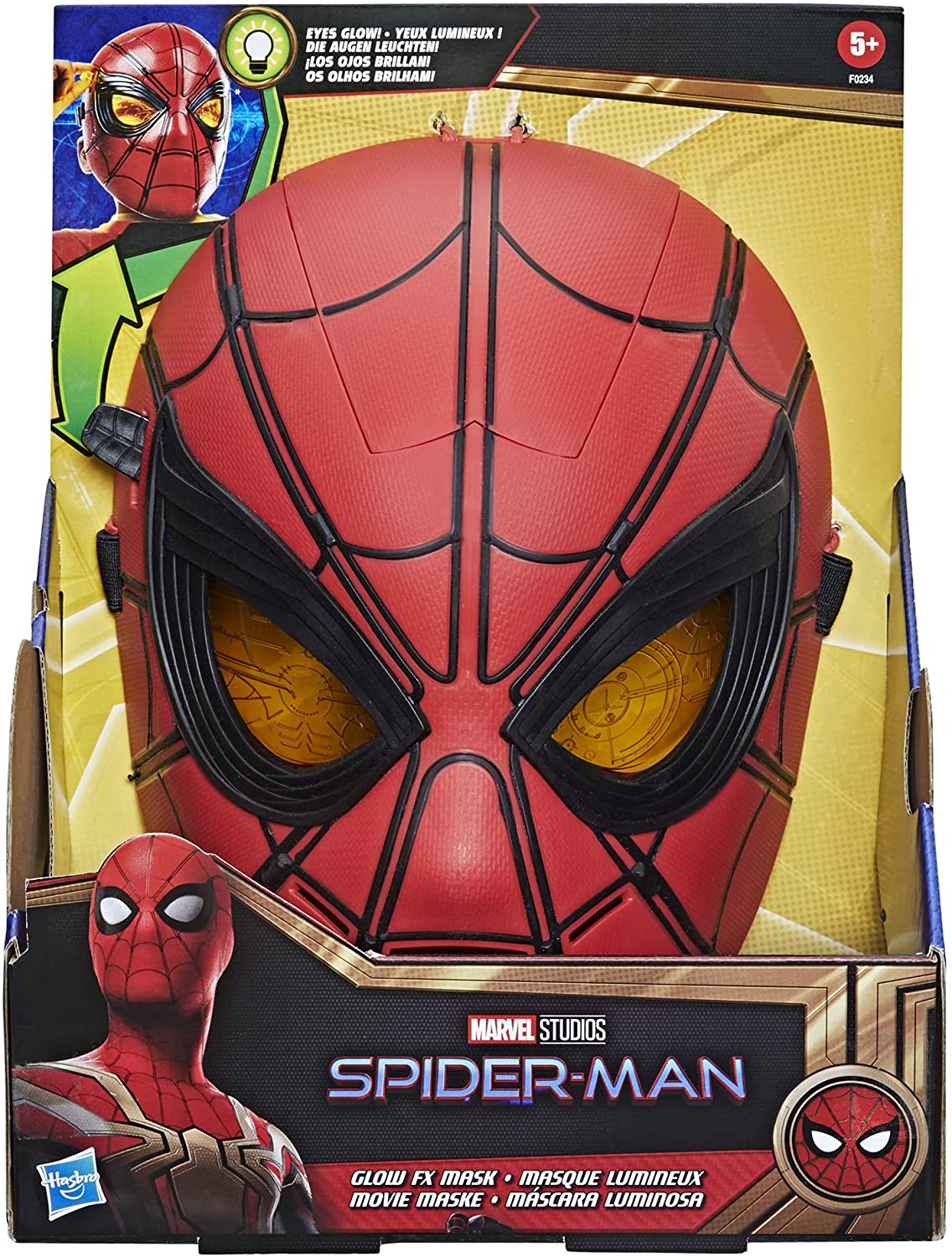 SXDHOCDZ Maschera integrale di Spider-Man con occhi mobili, perfetta per il  divertimento di Halloween(A) : : Giochi e giocattoli