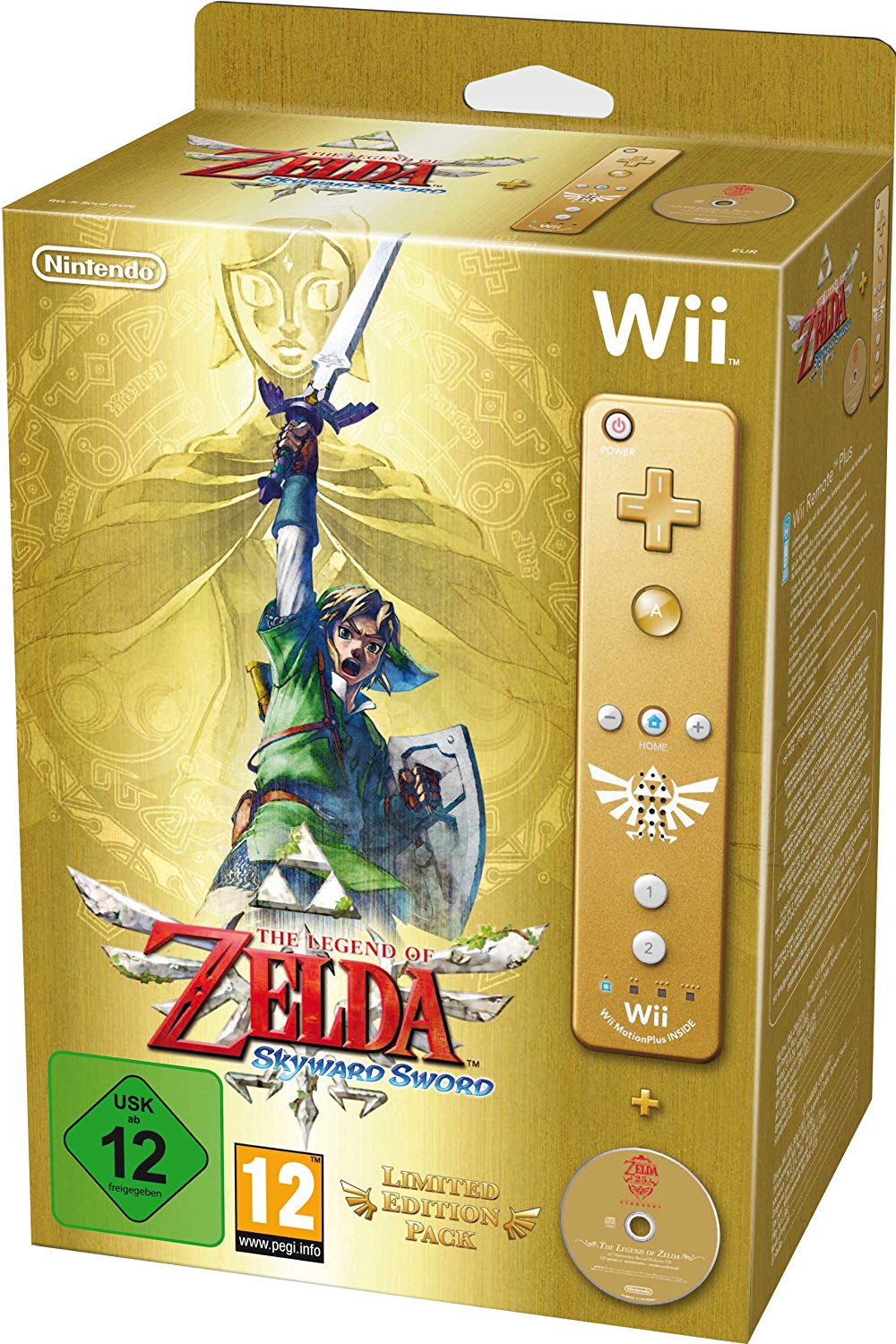 Wii Zelda Skyward Sword Limited edition telecomando oro